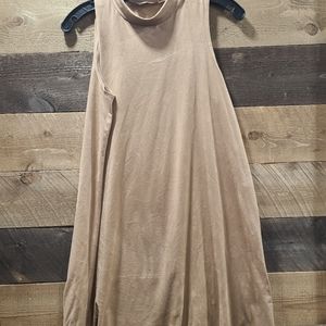 Sleeveless Camel Color Dress